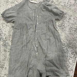 Zara Gray Striped Mini Dress